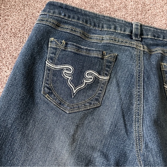 Y2K Alloy Apparel Avery Denim Low Rise Boot Cut Jeans Juniors Size 21 Tall - Picture 11 of 16